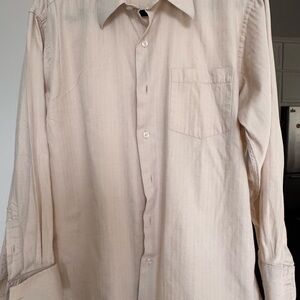 Pronto Uomo beige Long-Sleeve French cuff Dress Shirt
